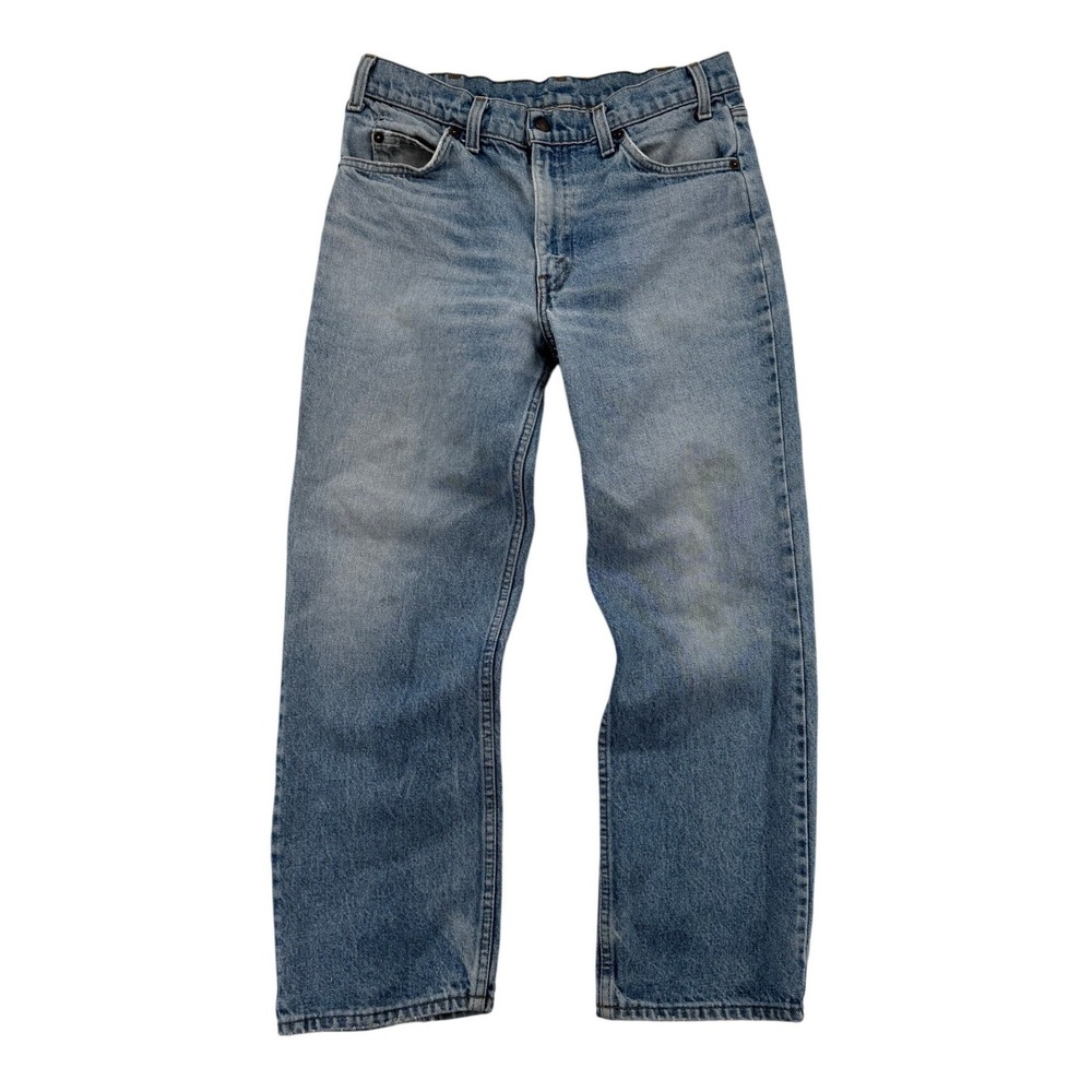 Levi's 918 Jeans Mens 34x28.5 Blue Husky Vintage 80s Orange Tab Straight Leg